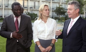 Premiér Zimbabwe s delegací předsednické země a Komise.